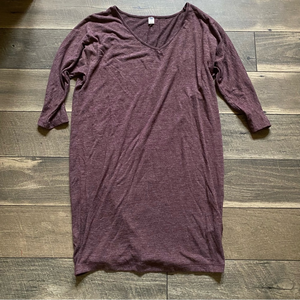 Old Navy || Heathered Purple Cocoon Boho Mini Dress Size M
